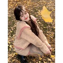 韩剧小香风新年战袍连衣裙子秋冬季多巴胺氛围感奶系穿搭两件套装