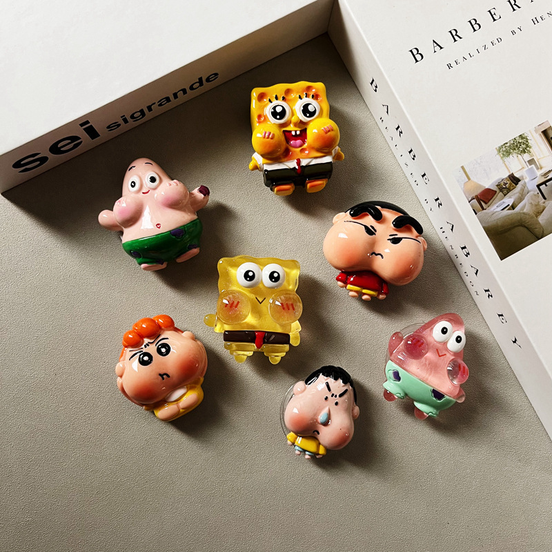 Sausage mouth cartoon airbag bracket cartoon shaped resin female mobile phone bracket creative live personalized boy braid