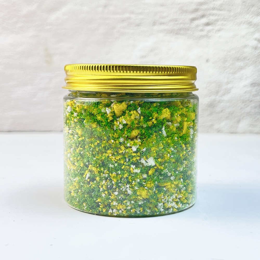 Micro-View arbusto hierba árbol polvo partículas gruesas flores y hojas militar arena bandeja escena modelo material de bricolaje