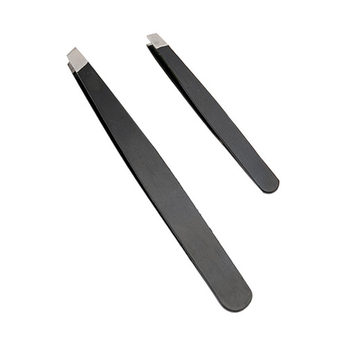 2 packs of stainless steel eyebrow clips, black tweezers for hair plucking, oblique eyebrow pliers for beard plucking and eyebrow trimmer manufacturers wholesale