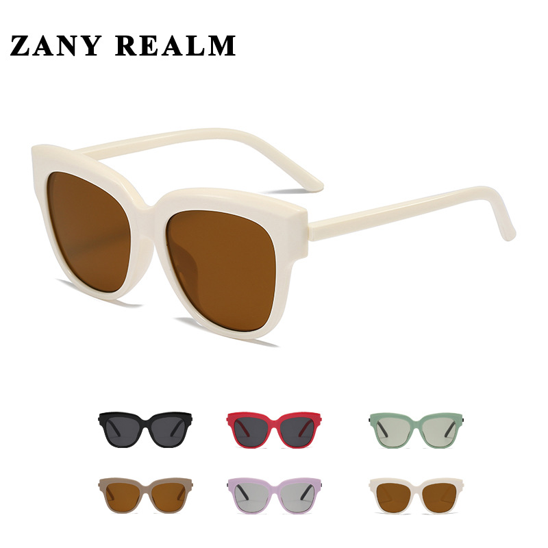 22 nuevo diseñador ojo de gato oversize transfronterizo gafas de sol contraste color retro francés gafas de sol UV400 fabricante