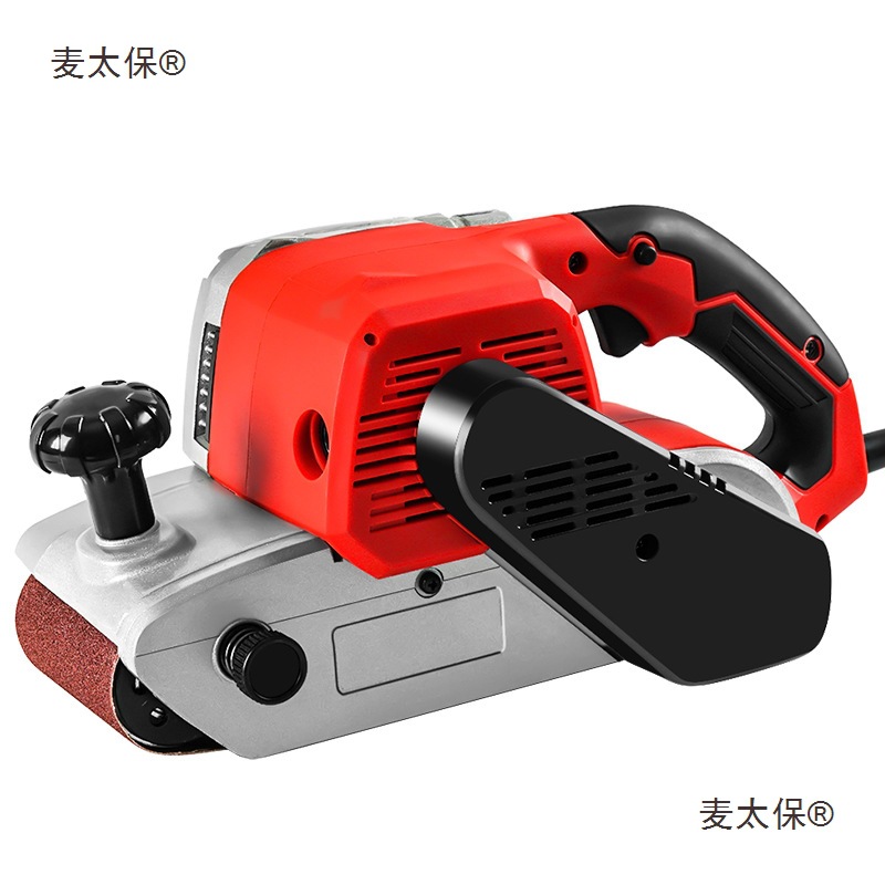 工业级砂带机手提式小型砂光机木工平面打磨机台式家用砂纸麦太保