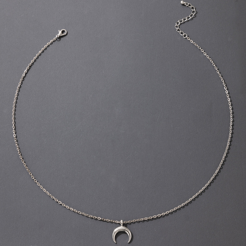 2021 New European and American Autumn Punk Necklace Hip Hop Fashion Metallic Single Layer Necklace T