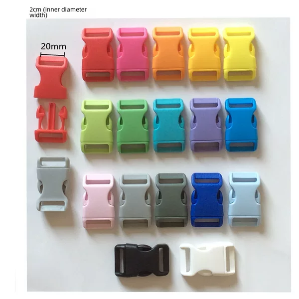 20mm color buckle plastic buckle pet item loop buckle umbrella rope bracelet webbing buckle luggage accessories hat buckle