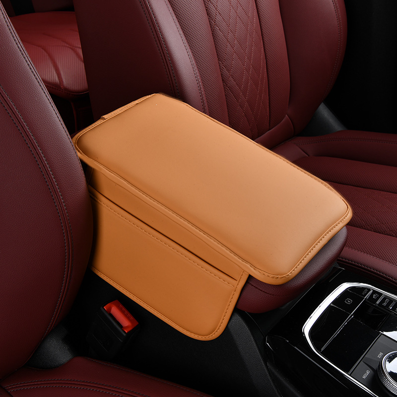 Universal Car Armrest Box Pad with Storage Pockets