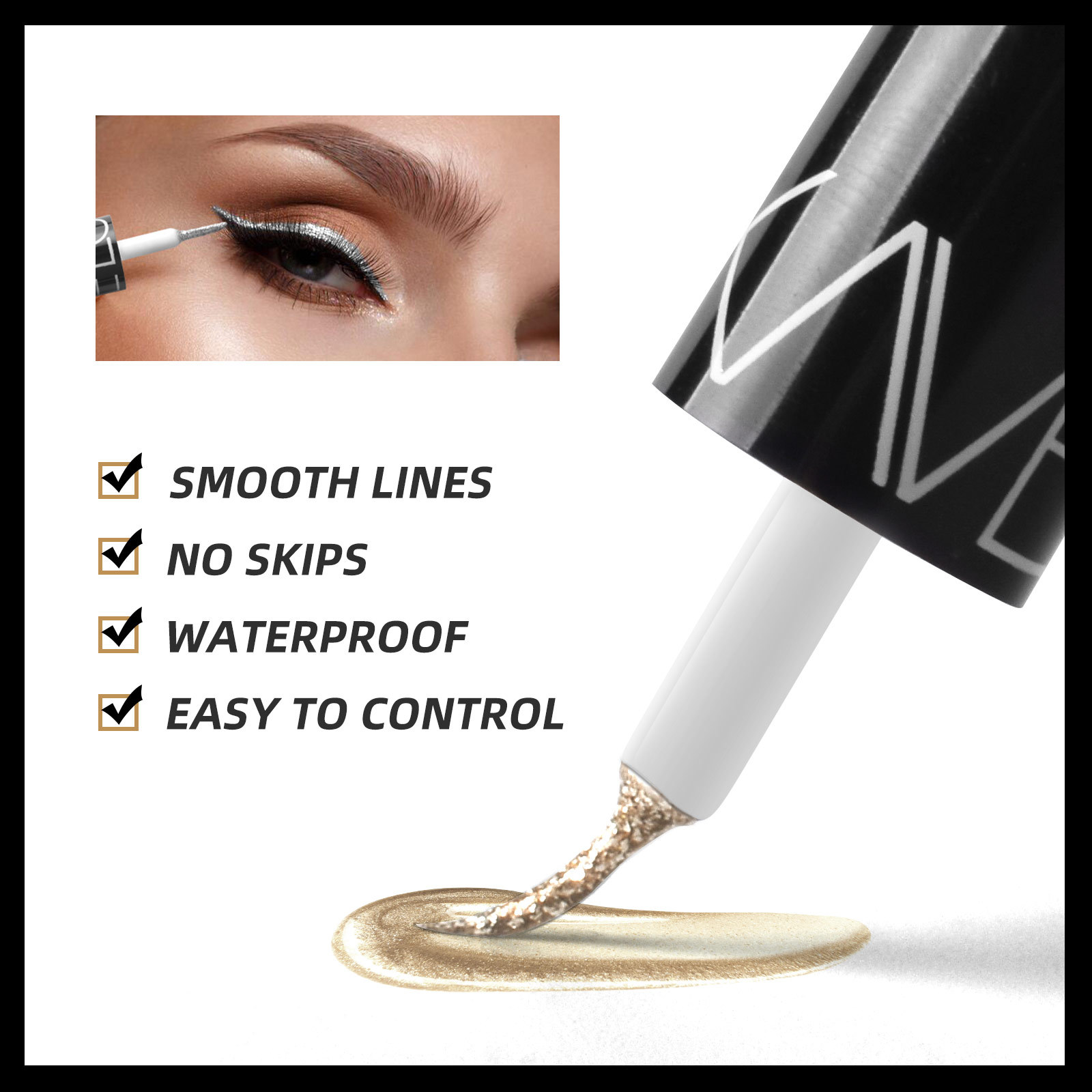 10g Weight liquid eyeliner Type Of Cosmetics 1 Piece, 1 Set Quantity Plastic Material Solid Color Pattern Simple Style Style Simple Style Solid Color Plastic Liquid Eyeliner 1 Piece 1 Set 7