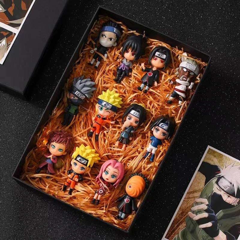 Naruto Hand Model Q Edition Juego de seis piezas 18 generación 19 generación versión de alta calidad muñeca de anime Starlight caja de regalo cumpleaños