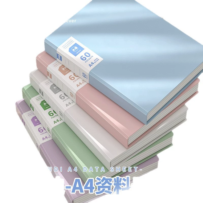 Morandi Data Book A4 Live Pages Folder 60 Page File Poster Storage Book Collection Multi -page