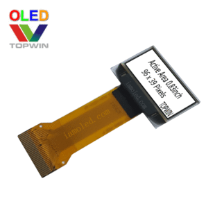 0.83inch Oled Screen Display White Extended Plug-In Cable Vg-9639Tsweg30 White Background with Black Characters