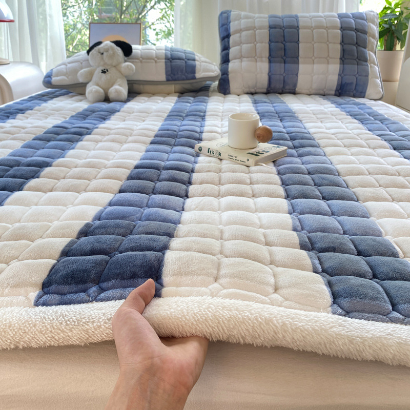 파란색 대형 그리드 [A급 항균, 두꺼워지고 따뜻함]