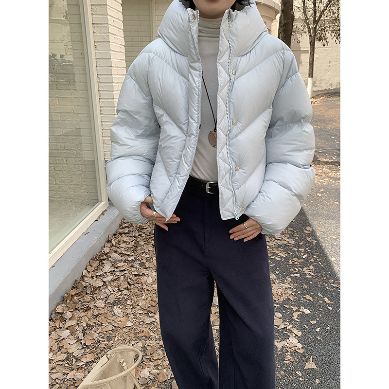 Mmc Short down Jacket Women's Winter 2025 New Korean Style High-End 90 White Duck down Hooded Puff Bread Jacket