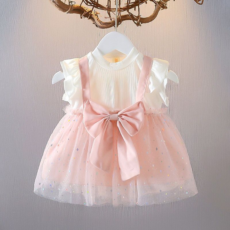 Girls Summer Dress Children's College Style Childhood New Style Summer Dress Infant Princess Skirt