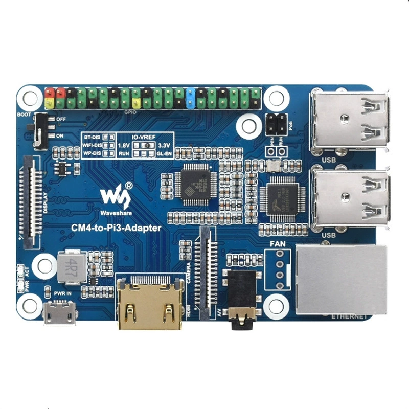 Плата расширения Raspberry Pi CM4 до 3B для Raspberry Pi 3 Model B/B+ (заменитель платы Shumei Pi B)