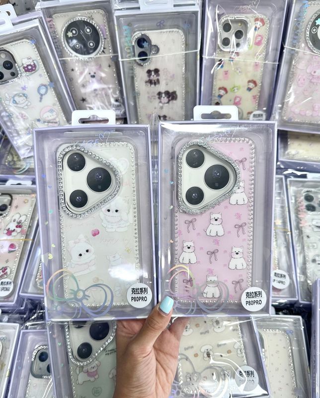 克拉系列适用iPhone17Promax手机壳华为P80卡通边钻MATE70女款壳|undefined