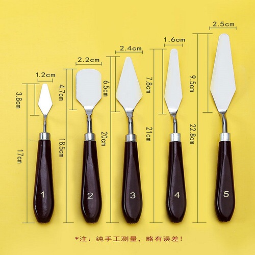 Oil painting scraper paint palette knife oil painting knife art acrylic gouache paint spatula pick knife painting set