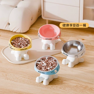 猫碗狗碗猫咪护颈高脚碗狗狗不锈钢碗猫食碗防滑防打翻宠物碗批发