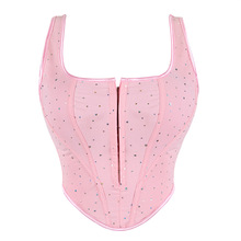 新款粉色双肩带女士性感抹胸塑身衣亚马逊速卖通temu跨境电商货源