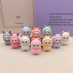 新款植绒皮卡丘布布 diy树脂饰品公仔盲盒萌粒手办潮玩盲袋小摆件