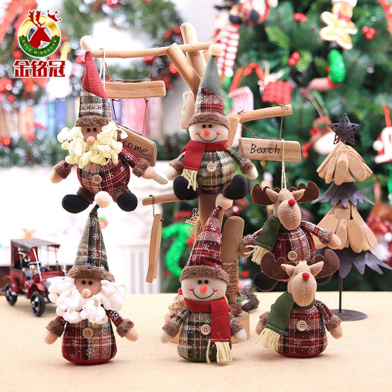 Adornos navideños para árbol, con muñecos de nieve y cuadros (para niños) image 1