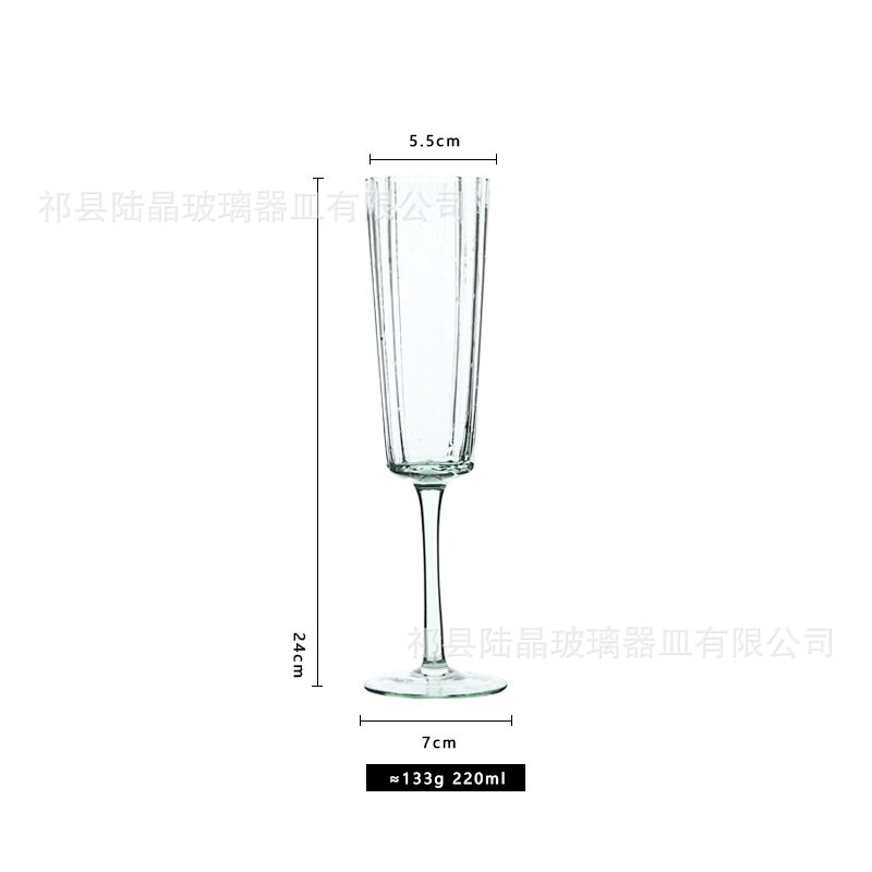 Verde fresco calabaza burbuja vidrio vino vidrio calabaza boca vidrio copa de vino copa de cristal de champán