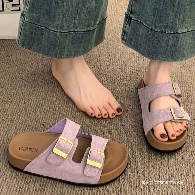 Thick-Soled Slippers for Women for Summer Wear, 2026 New Style, Super Popular Beach Flip-Flops, Purple Sandals Thick-Soled Slippers for Women for Summer Wear, 2026 New Style, Super Popular Beach Flip-Flops, Purple Sandals