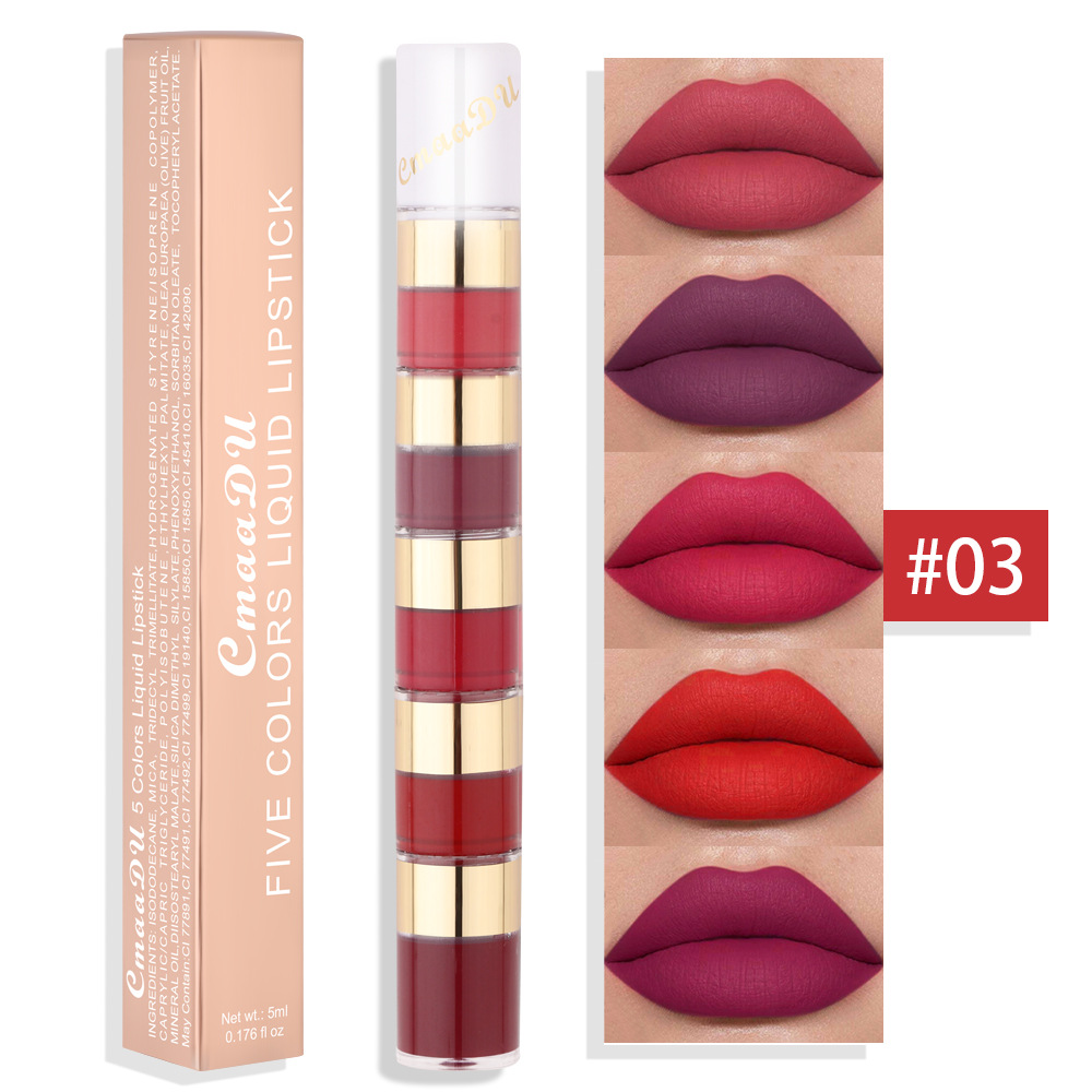 Check it out! Link Disclaimer - Exclusive for Foreign trade :CmaaDu 5-color Long-lasting Lip Gloss undefined