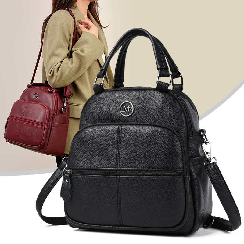 Women's Bags 2025 New Fashion Double Backpack European and American Crossbody Bag Handbag Single Shoulder Casual Large Capacity Multi-Purpose Women's Bag