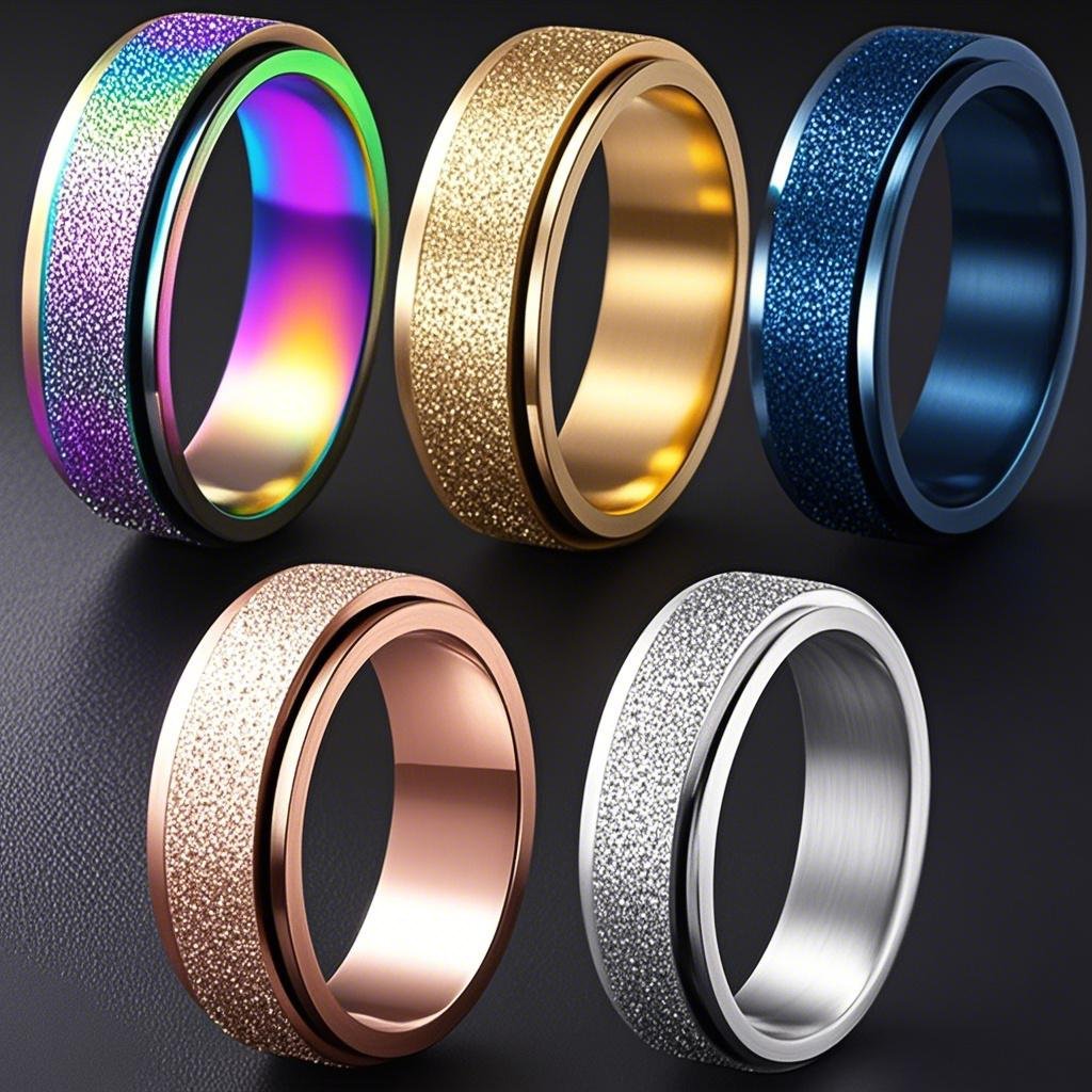 Stainless Steel Ring Men's Rotating European and American Non-fading Frosted Rotating Women's Ring Cold Men's Niche Titanium Steel Ring