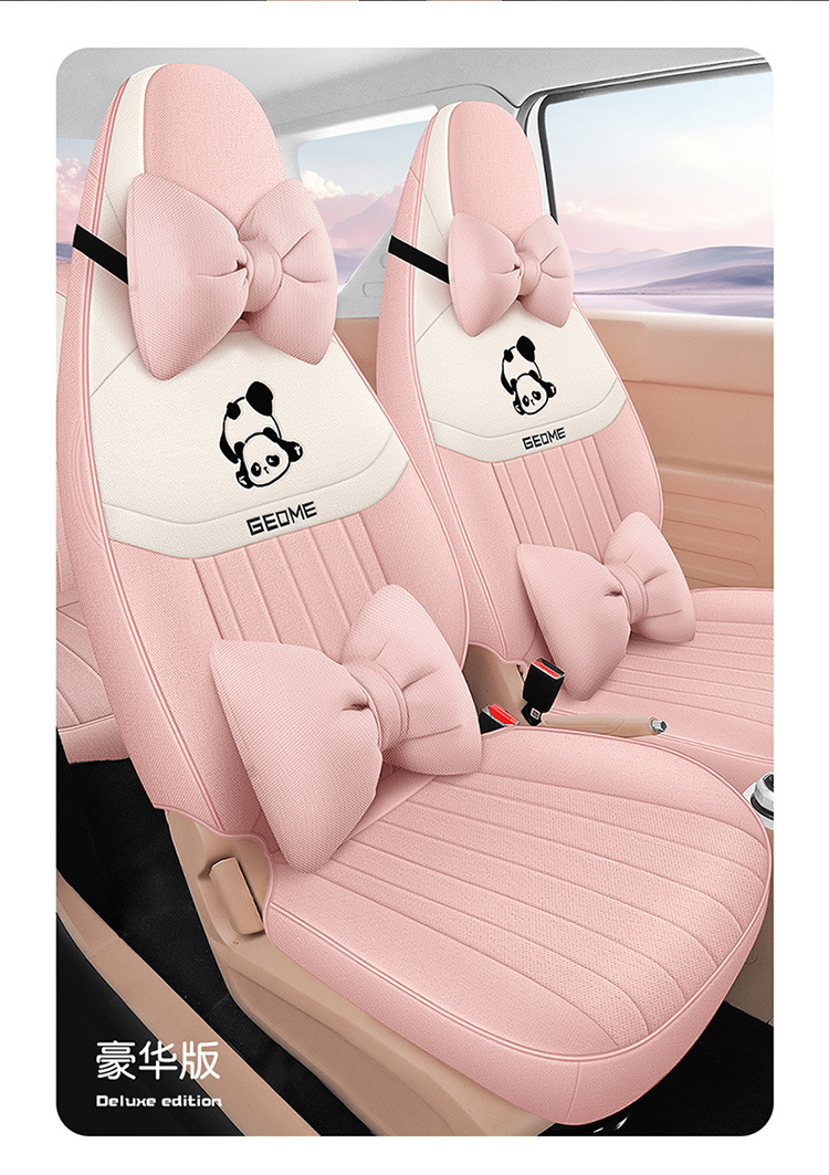 Rui Lanlan Balloon Special Cartoon Wear-Resistant Car Seat Cover for All Seasons, Full-Coverage Cushion in Cotton and Linen Fabric