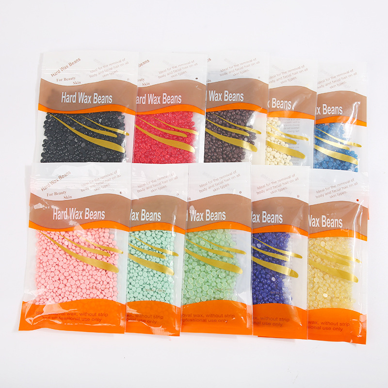 Cera de frijol cera de depilación cera de frijol cera dura nariz pelo cera de abejas sin papel cera sólida terapia frijol 100g cera dura transfronteriza frijol