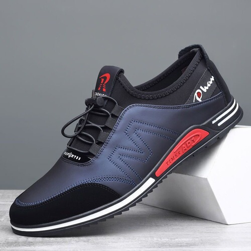 【815 Men's Shoes】New Men's Casual Leather Shoes, Comfortable, Breathable, Non-slip, Durable Casual Flat Shoes, Trendy Shoes
