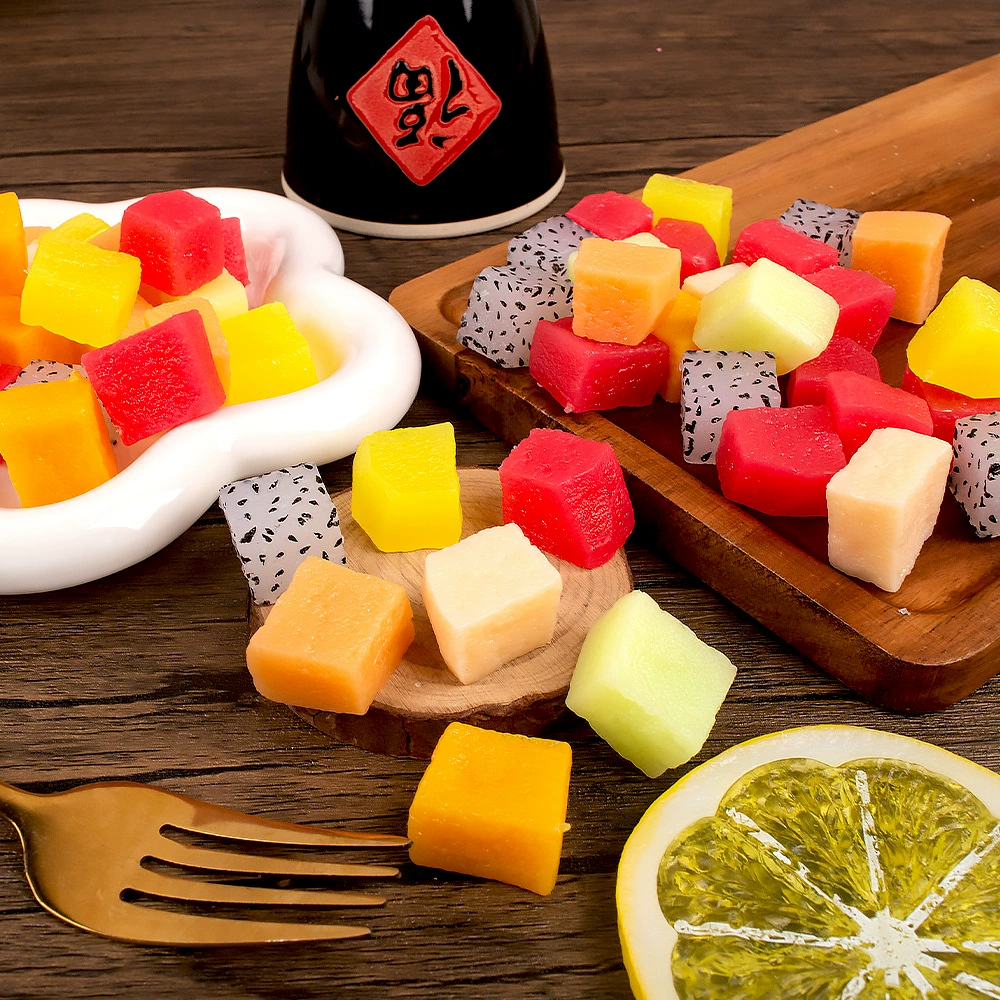Пищевая модель Поддельный фруктовый кубик Моделирование Фруктовый срез Моделирование Торт Арбуз DIY Моделирование Овощных Учебных Наставлений