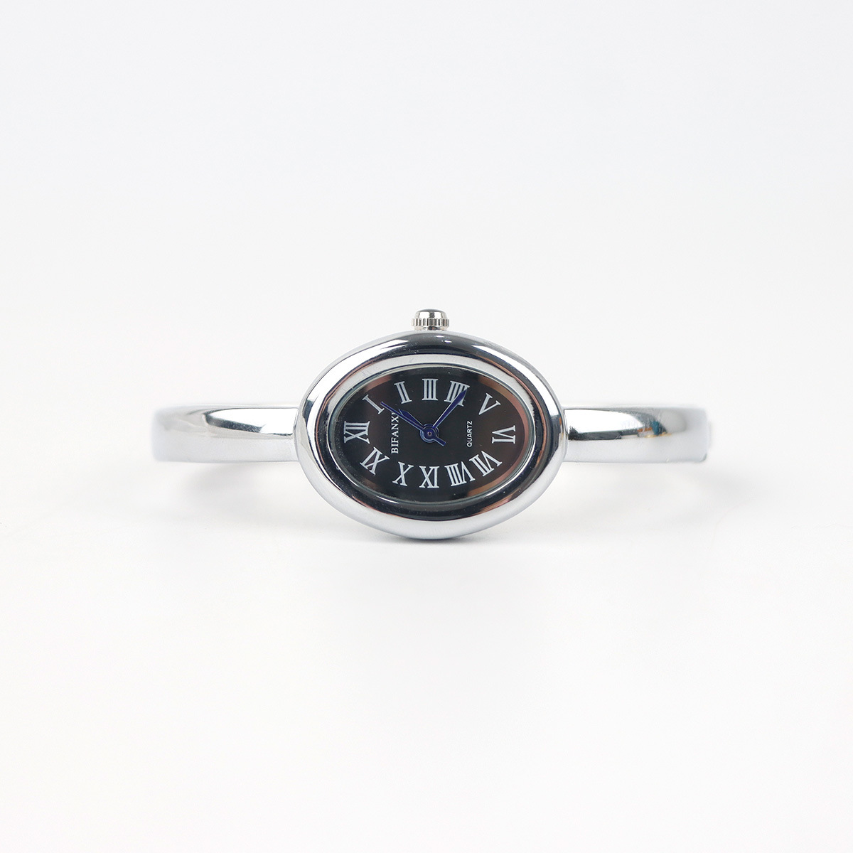 Silver black watch