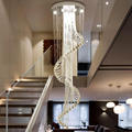 旋转楼梯水晶吊灯复式楼客厅楼梯水晶灯现代loft别墅简约挑空吊灯