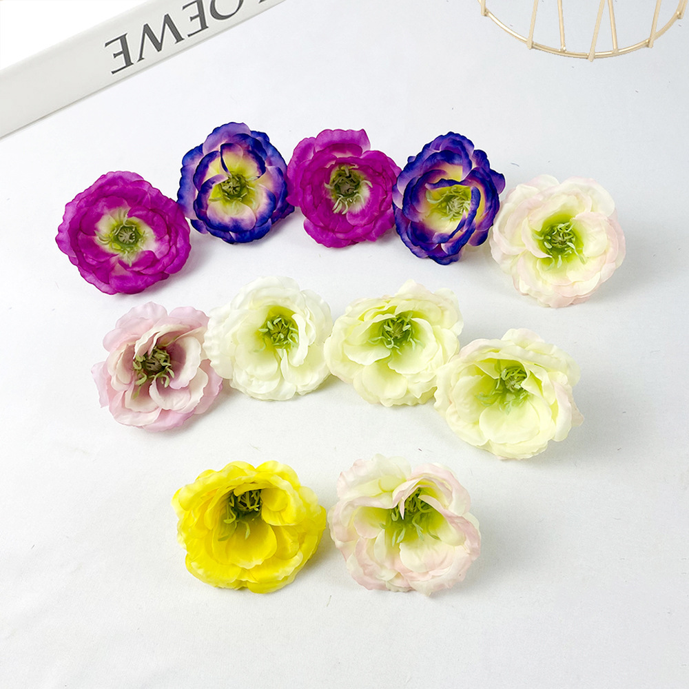 Simulación de flores de Platycodon di-i - diy pinzas de flores accesorios sombrero decoración de bodas para el hogar fotografía floral fresca