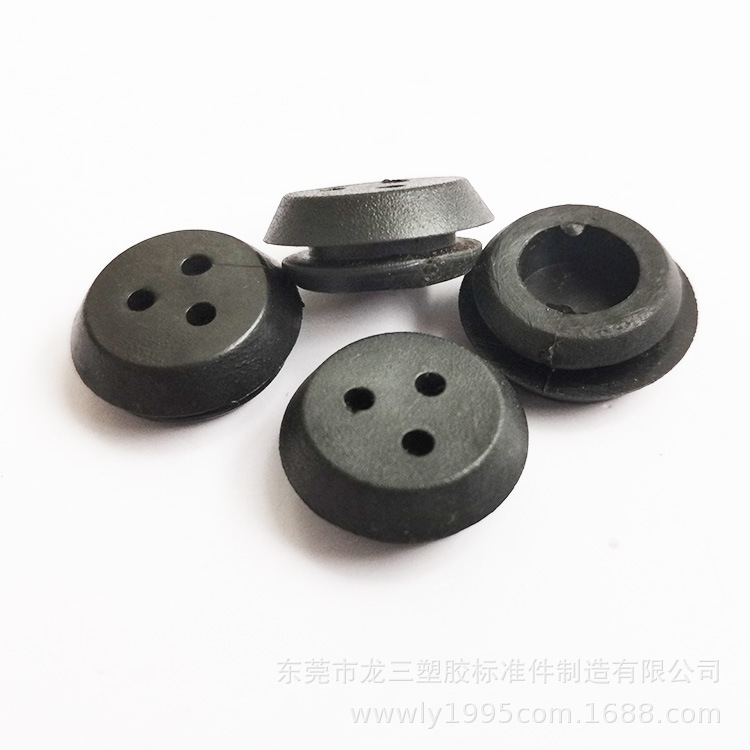 龙三厂家供应 橡胶防水塞2mm三孔扣式孔塞 配10mm板孔密封塞