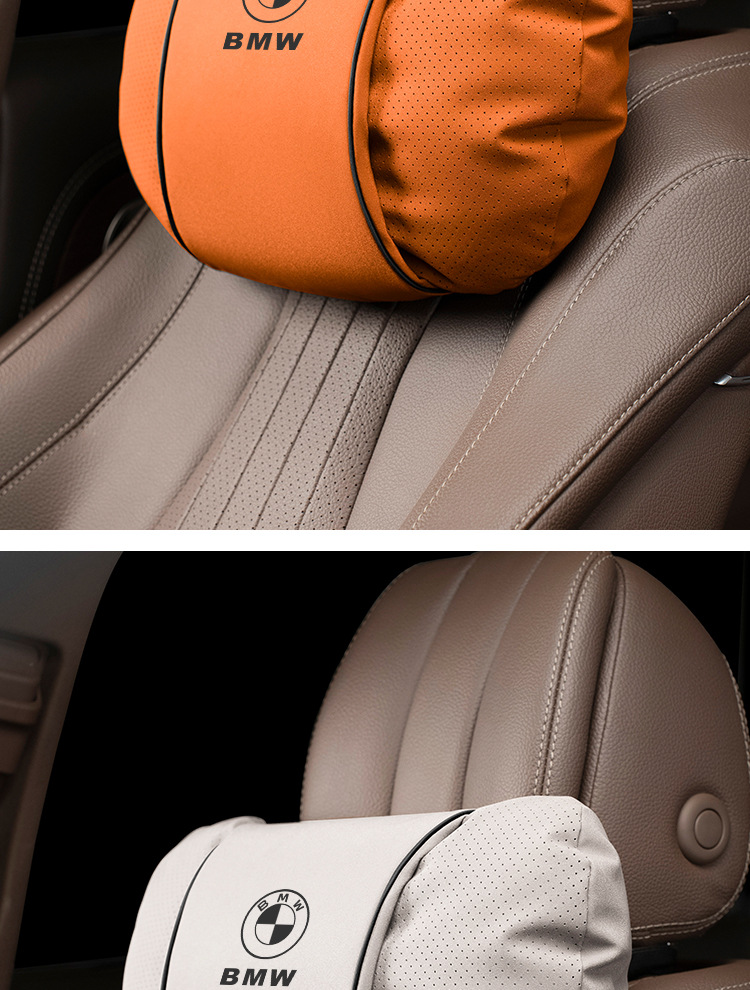 Suitable for Bmw Car Headrest New 5 Series 3 Series 1 Series 7 Series X1X2X4X3X5X6 Neck Pillow Lumbar Cushion Yacht Velvet