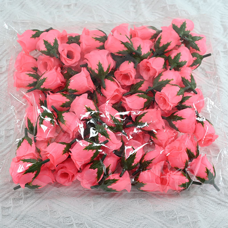 4 cm flores falsas flores coreanas pequeñas rosas pétalos de flores accesorios de boda hechos a mano