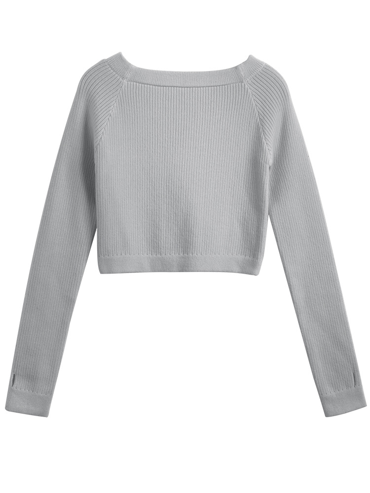 Ropa de baile para niños suéter otoño bebé niñas suéter ropa de invierno con cuello en V niñas suéter cálido ropa de práctica top image 6
