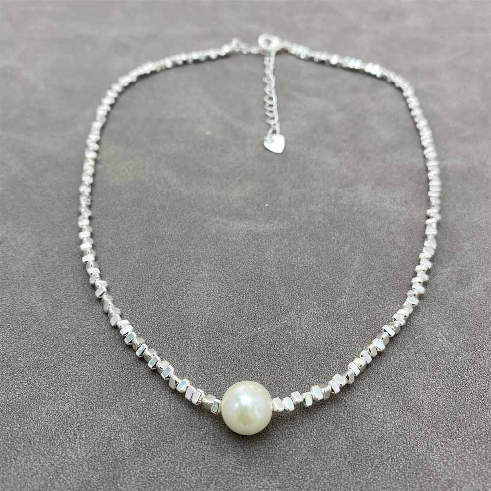 Kupfer Lässig Einfacher Stil Perlen Perle Geometrisch Armbänder Halskette display picture 6