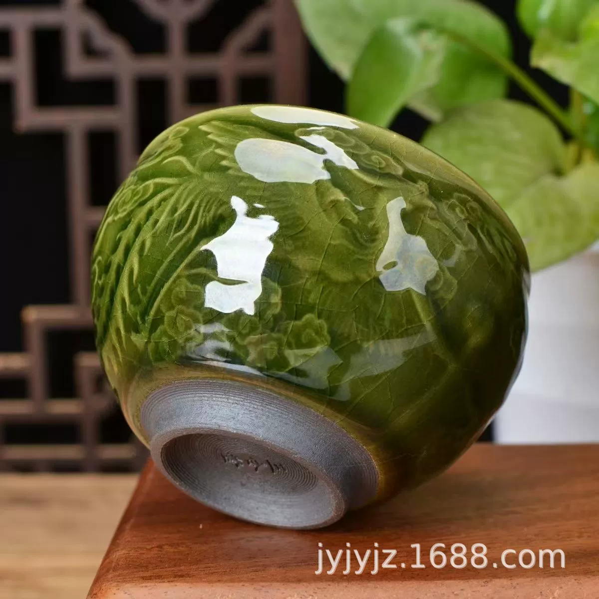 Настоящий чайный набор из необработанной руды Цзяньян, императорский зеленый, с эффектом ледяного кракле, ручной работы, с рисунком дракона и феникса, чаша для чая, чаша мастера, элитный чайный набор