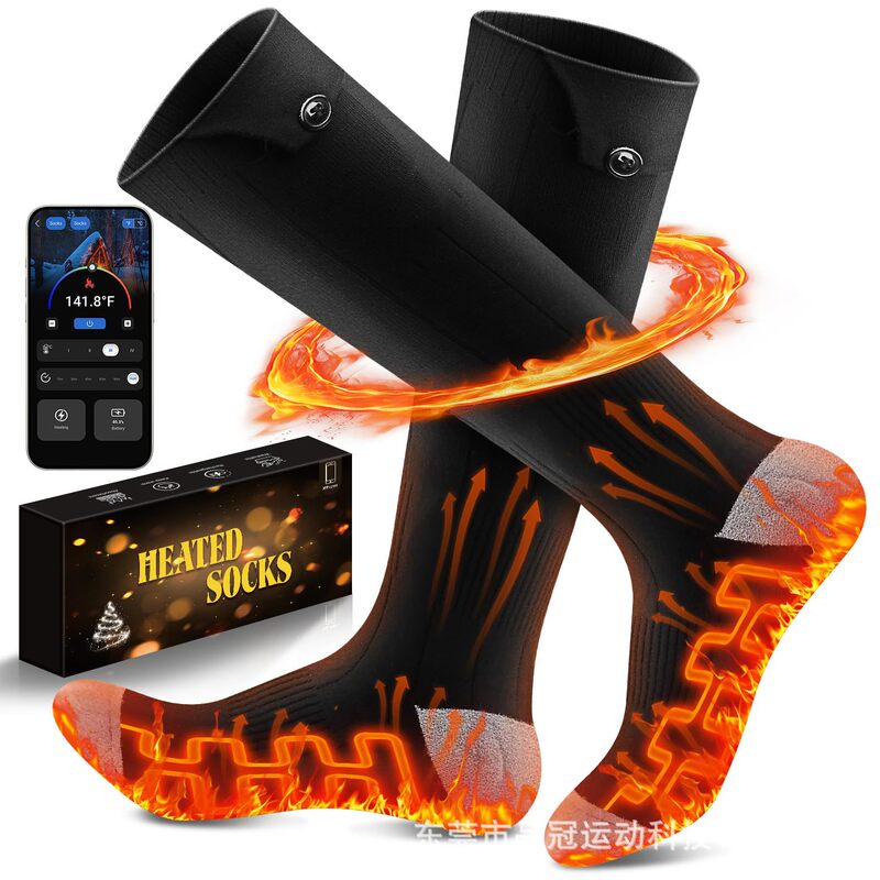 Cross-border smart phone APP 6000 mA temperature control heating socks electric heating socks outdoor ski heating socks