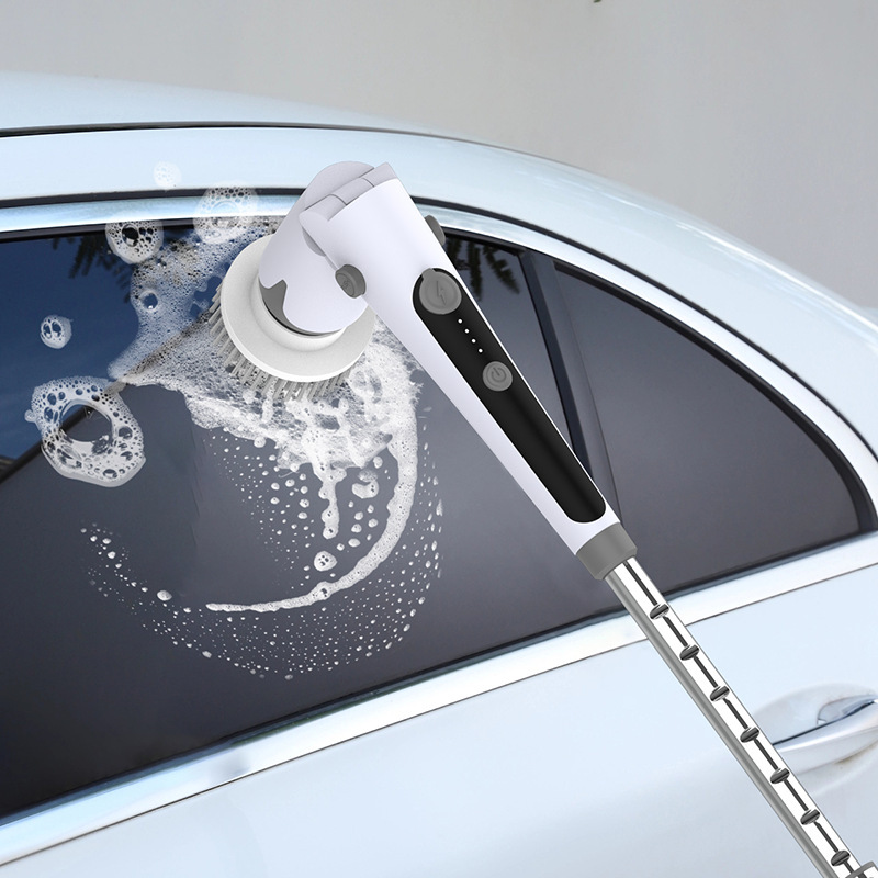 New electric cleaning brush 10 in 1 wireless handheld electric brush telescopic long handle kitchen bathroom electric washing brush