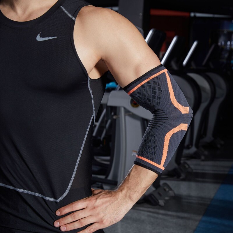 Sports elbow pad summer men's and women's knitted nylon basketball breathable warm sports protective gear pressure elbow pad factory wholesale