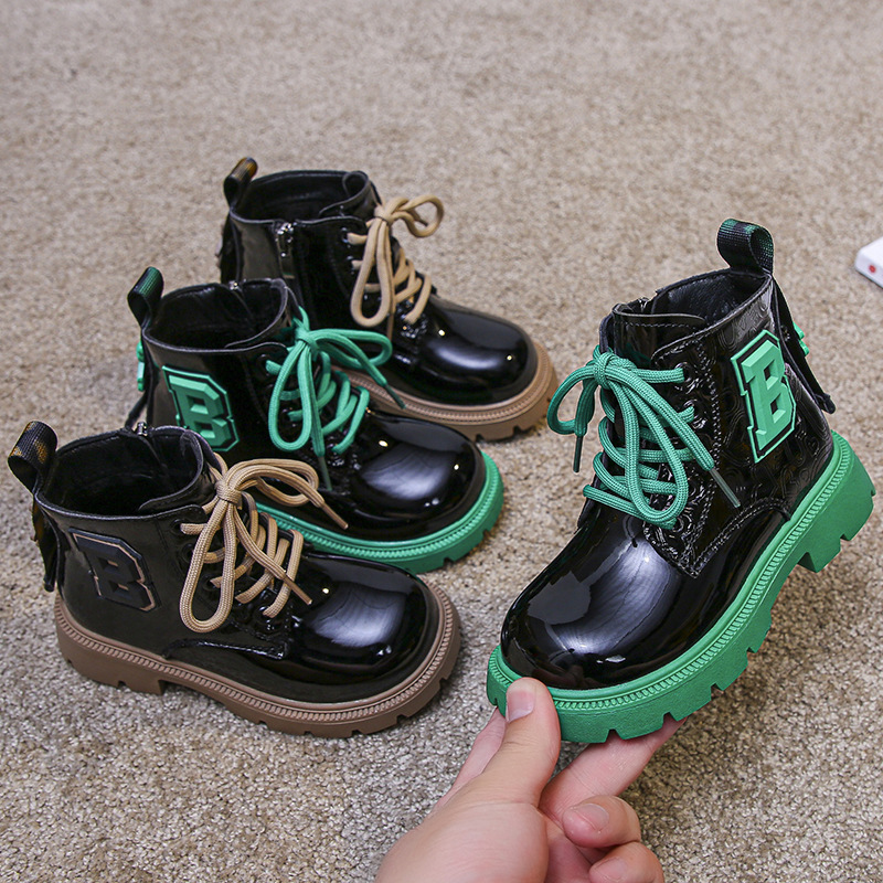 Martin-Stiefel für Mädchen 2023, Herbst und Winter, neue kurze Baumwollstiefel für Kinder, Netzrot, Jungenstiefel, Trend für kleine Mädchen_voghion.com