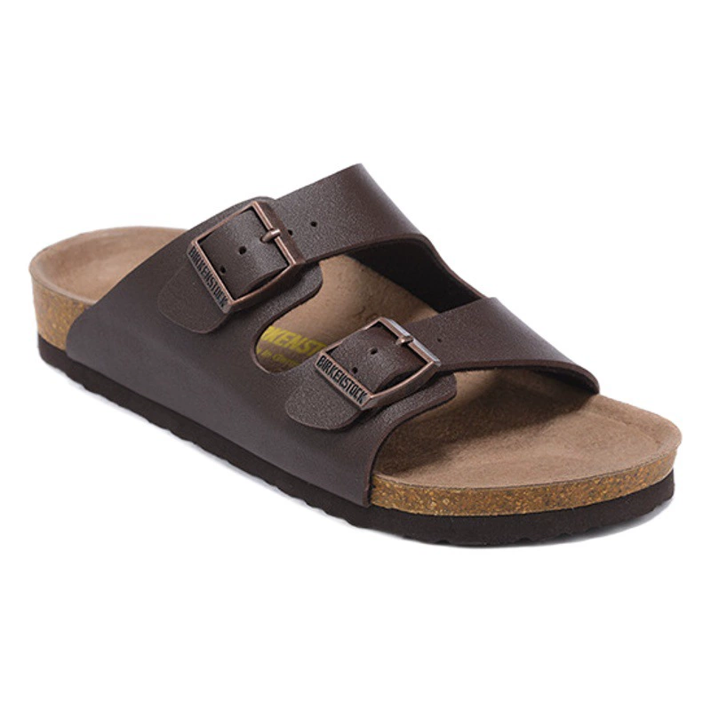 Трансграничная пробковая подошва для мальчиков, повседневные детские сандалии с открытым носком на двойных пуговицах, новые универсальные тапочки, Прямая доставка