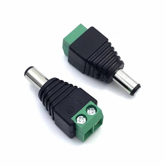 Power supply DC male head welding-free lock screw 12V surveillance camera DC plug 5.5*2.1