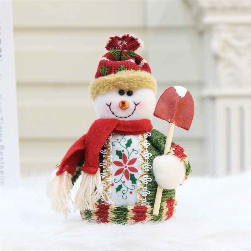 Muñecas de Navidad transfronterizas 18cm Papá Noel muñecas de pala muñecas decoraciones para el hogar regalos de Navidad para niños