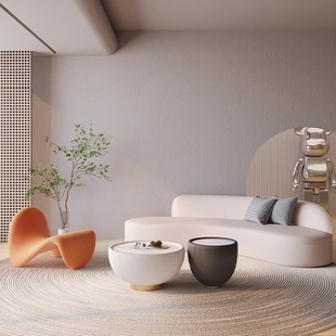 Curved Sofa Small Apartment Wedding Dress Shop Beauty Salon Photo Studio Lobby Sales Office Negotiation Rest Area Reception Sofa
