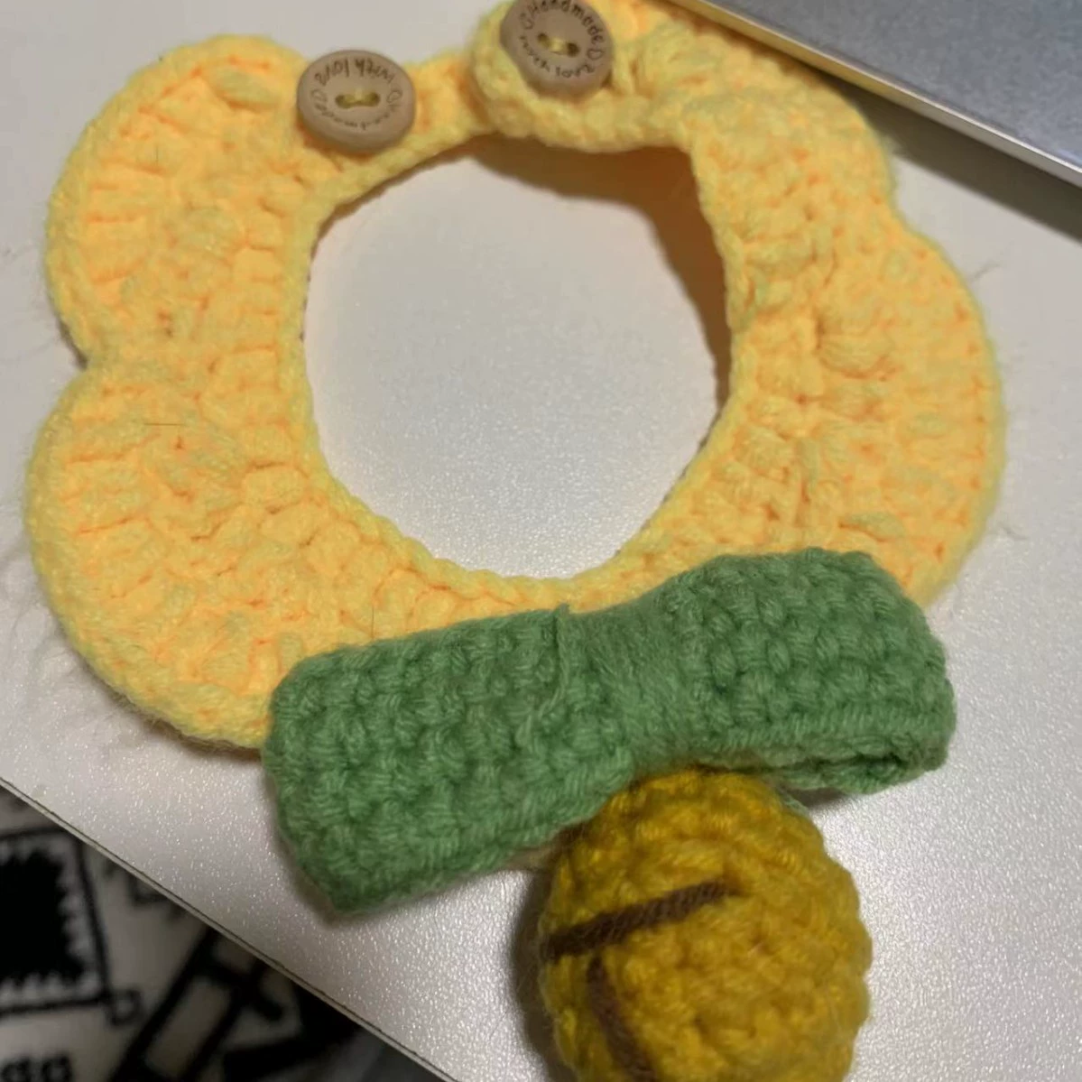 Домашнее животное кошка собака ручной крючок шерстяной вязаный нагрудник воротник короткий Американский короткий кукольный цветок милый слюни полотенце